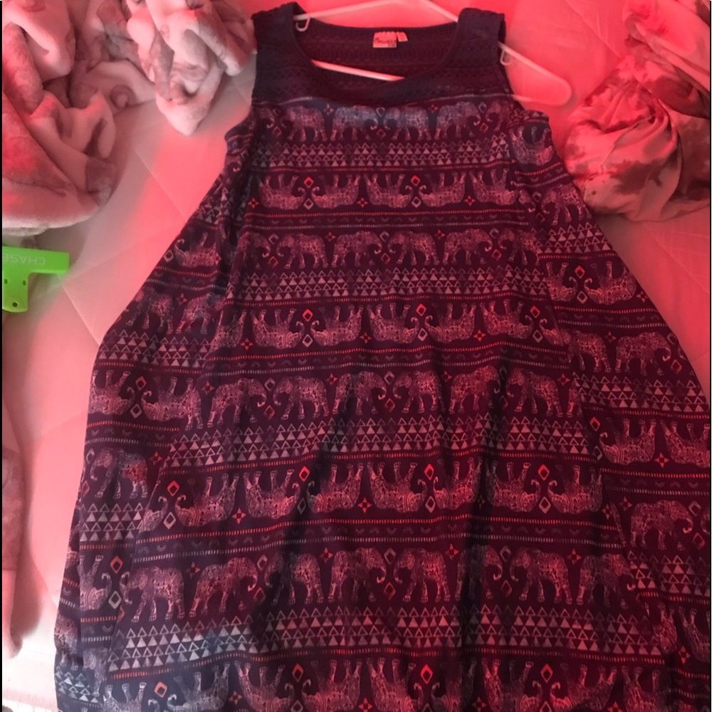 elaphant print skater dress